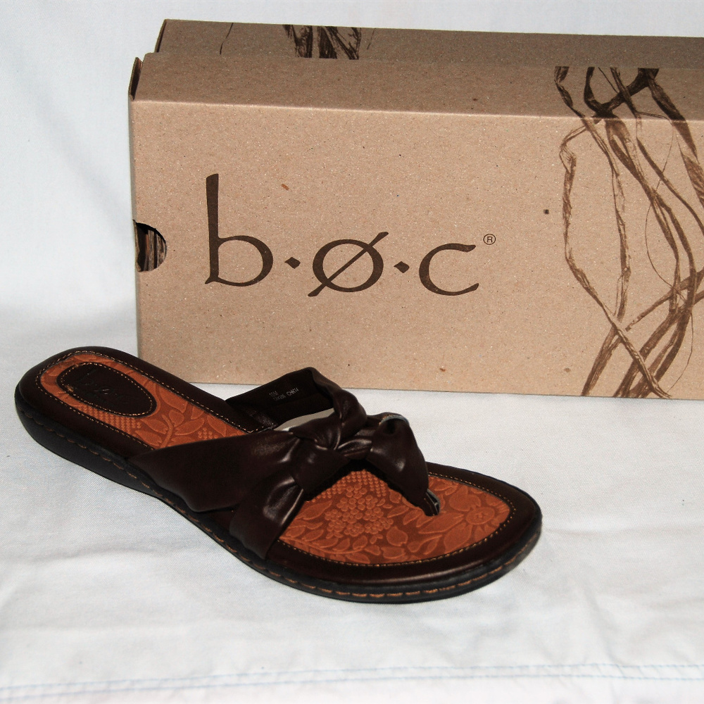 b.o.c Sandals Knot Design Brown Size 10 NEW IN BOX